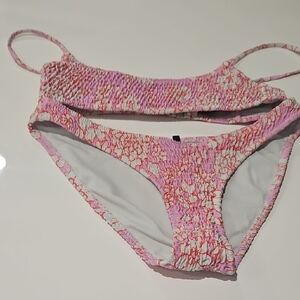 Triangl Swimwear Pink and White Bikini Set